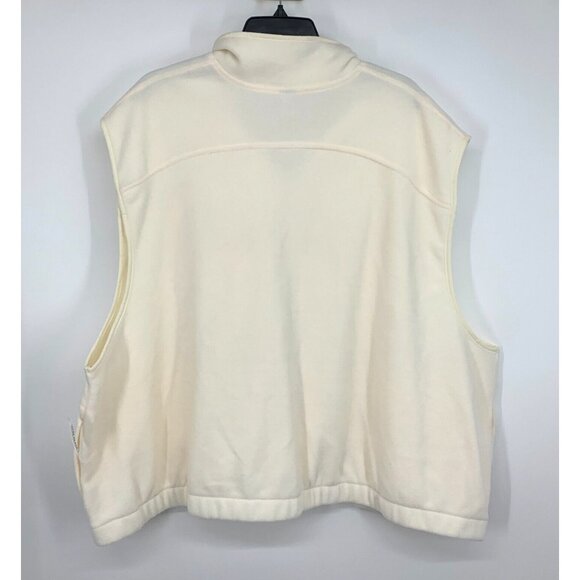 Old Navy Vest Fleece Full Zip Front Sleeveless Ivory SOFT NWT - Picture 8 of 11